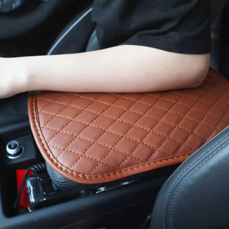 Universal Car Armrest Box Cushion Cover Center Console Auto Seat Case Central PU Leather Pad Protection Interior Accessories