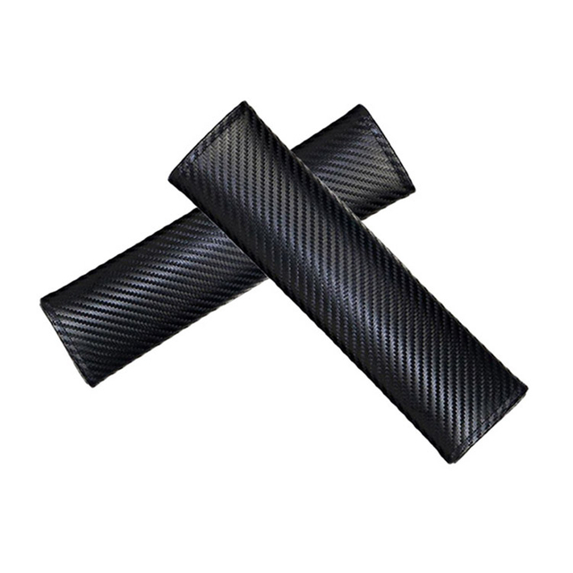 Classic Embroidered Car Logo Auto Seat Belt Covers Carbon Fiber Soft And Durable Car Seat Belt Shoulder Cover