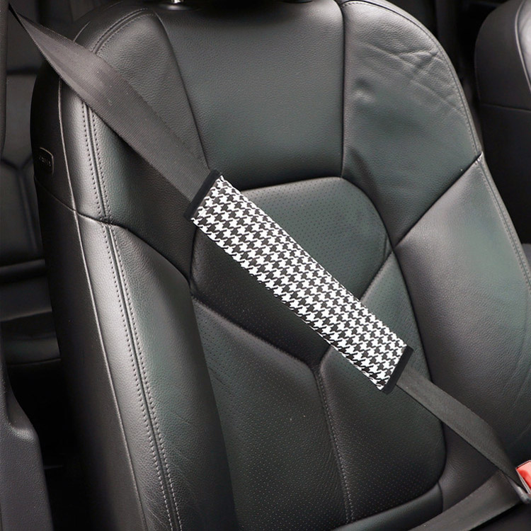  Black Cotton Comfortable Car Seat Belt Shoulder Cushion Pad Cover