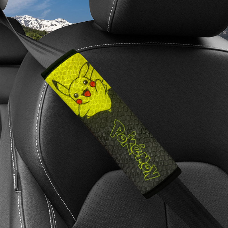 Honeycomb ICE Silk Cartoon Car Seat Belt Shoulder Pads