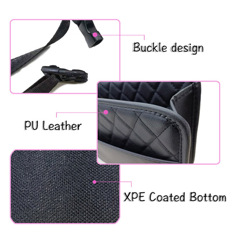 Waterproof Car Trasher Bag Foldable PVC Leather Ashbin for Car Customized Logo Garbage Can Car Ashcan 