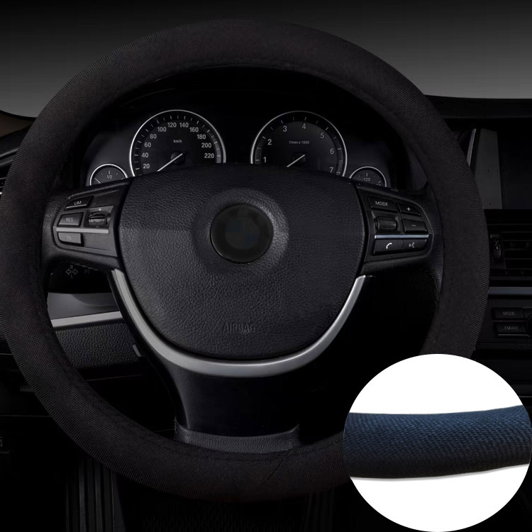  Lovely Four Seasons General Cotton And Linen Fabric And Non-slip High Grade Car Steering Wheel Cover with Embroidery Pattern