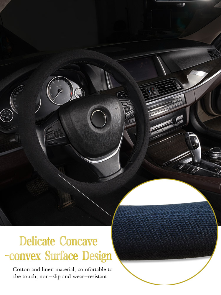 02 Embroidery Pattern Car Steering Wheel Cover