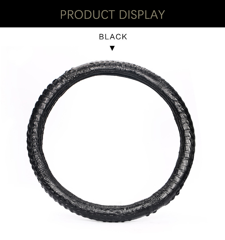 08 Customized Real Crocodile Leather Car Steering Wheel