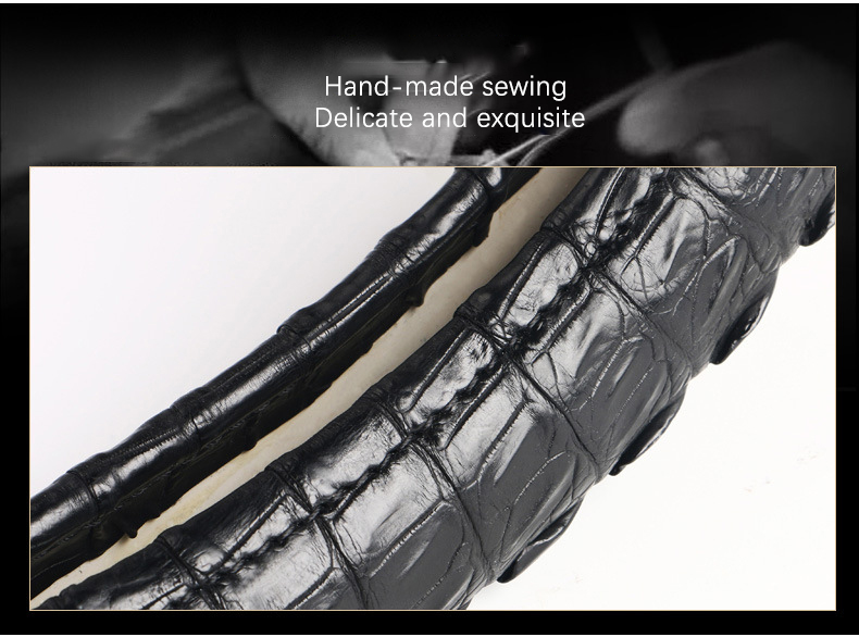 04 Customized Real Crocodile Leather Car Steering Wheel