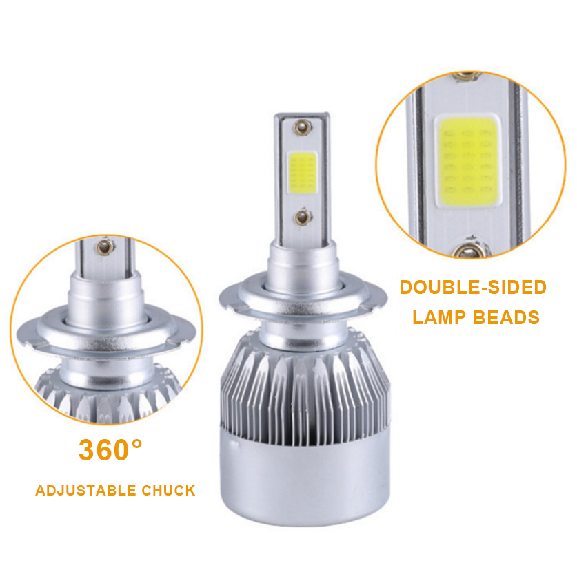  LED Headlights H4 Headlights H7/H11 9005 36W Automotive LED Headlights，2 Pack