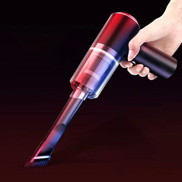 Car Vacuum Powerful Suction 6000PA High Power Mini Portable Handheld Cordless Car Vacuum Cleaner With Led Lights Wet Dry Use for Home&Car Cleaning