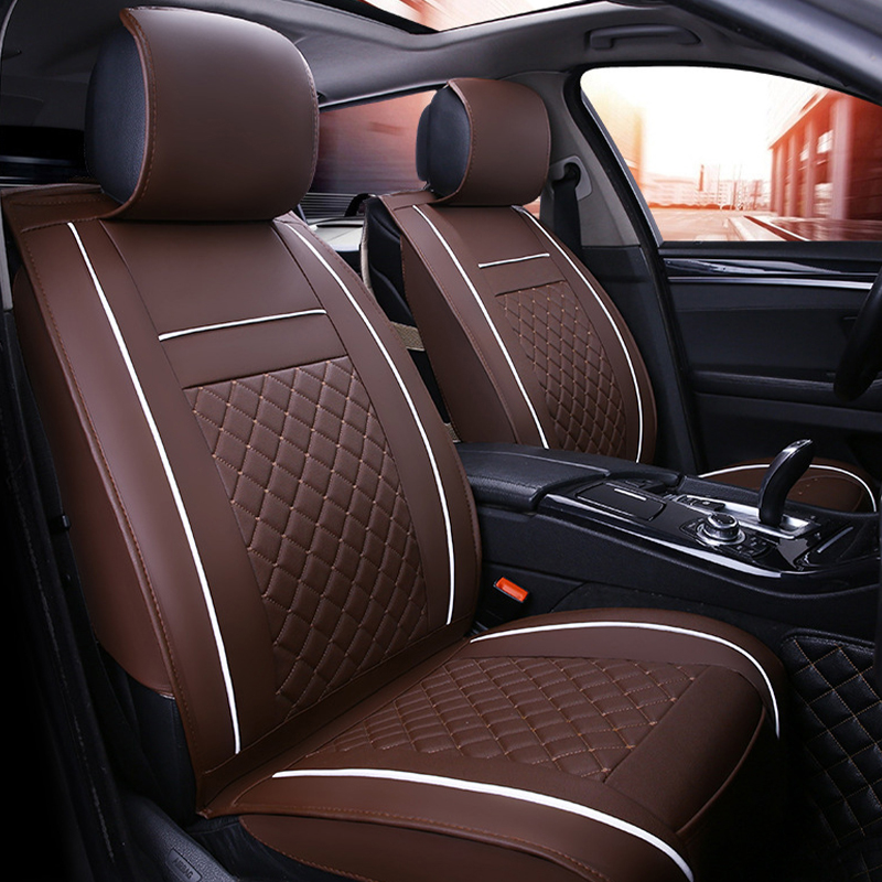 3D Large Surrounding Car Seat Cushion Wear-resisting Leather Cushion Protective Seat Cushions Universal Fit Most Vehicles