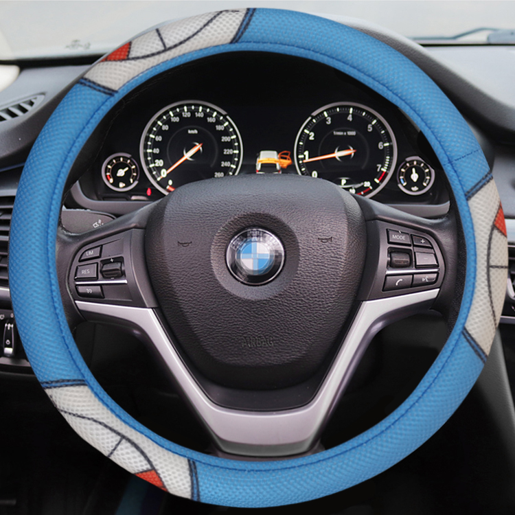 Car Decoration Accessories Honeycomb Ice Silk Cartoon Steering Wheel Cover