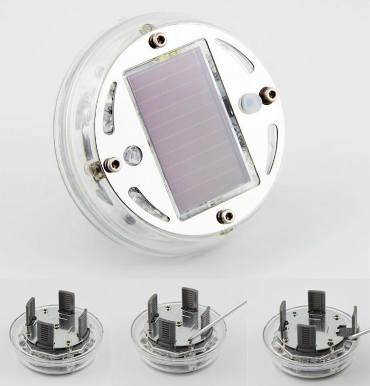 LED Dazzling Wheel Lights Auto Solar Hub Lights Tire Lights Car Decorative Lights Night Vision Hub Lights - 4 Lights