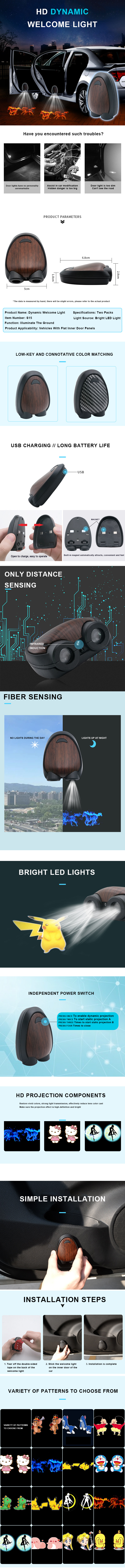 Door Light LED With Cartoon Pictures