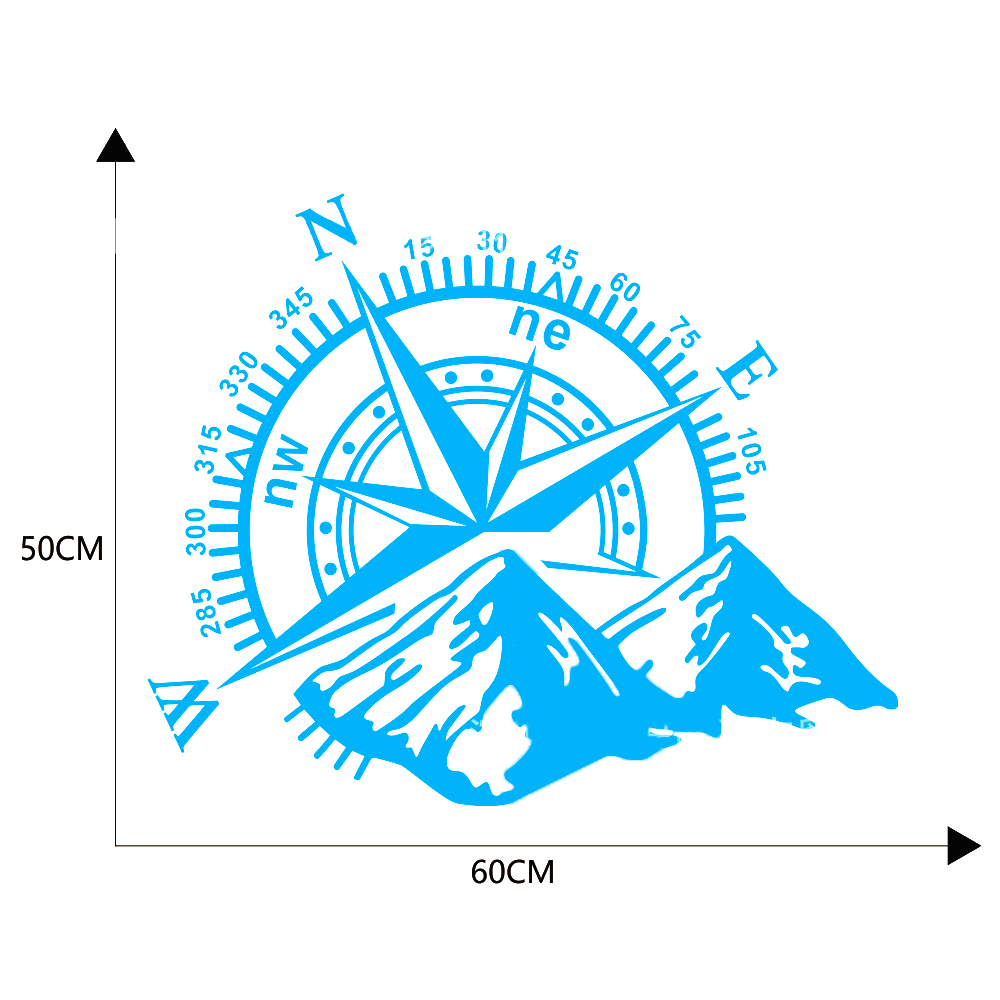 Car Compass Totem Sticker Decals Hood Car Stickers Hood Body Decals Pull Flowers Universal