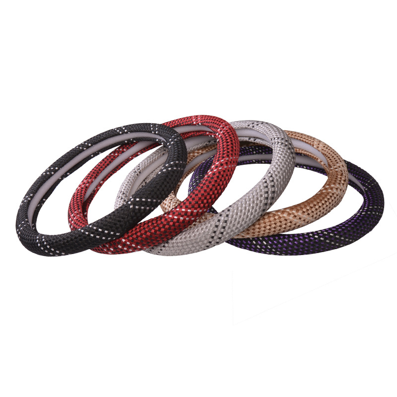 Car Steering Wheel Cover Universal Ice Silk Auto Steering Wheel Covers Sweat-absorbing Anti-slip Breathable Steering Wheel Protective Cover