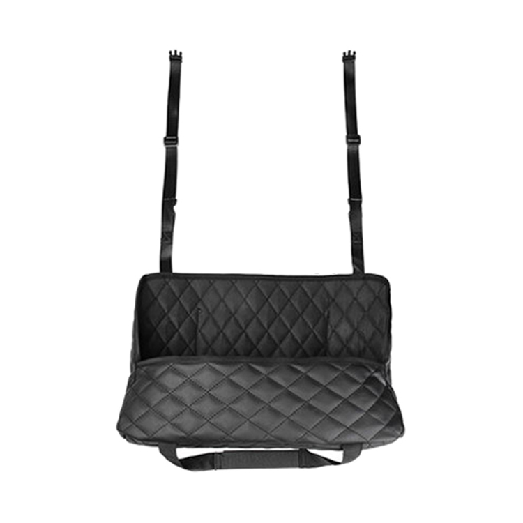 OEM Leather Car Handbag Holder Between Seats for Snack for Wallet Car Accessories for Girls And Children Embroidery Black Car Organizer Manufacturer