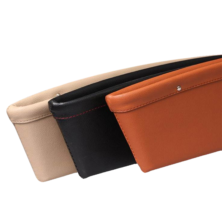 Car Seat Gap Filler Premium PU Full Leather Seat Console Organizer Car Pocket Organizer Car Interior Accessories Car Seat Side Drop Caddy Catcher