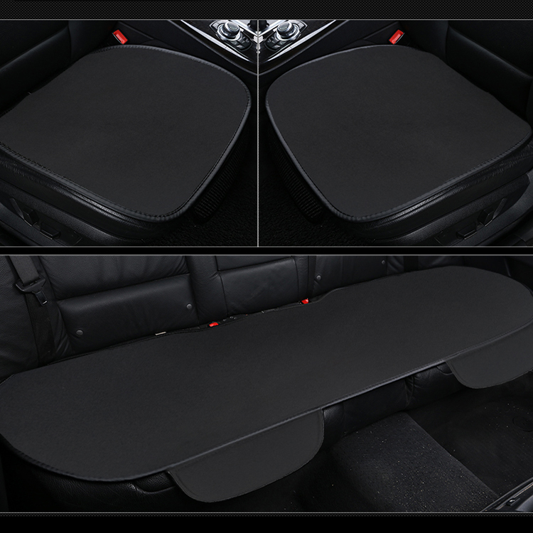 Car Ice Silk Cushion Breathable Seat Cover Non-slip Seat Mat Car Supplies Car Seat Bottom Covers Protectors 1 Pair Front Driver Seat Pad Mat And 1 Rear Bench Cover Universal Fit 90% Vehicles