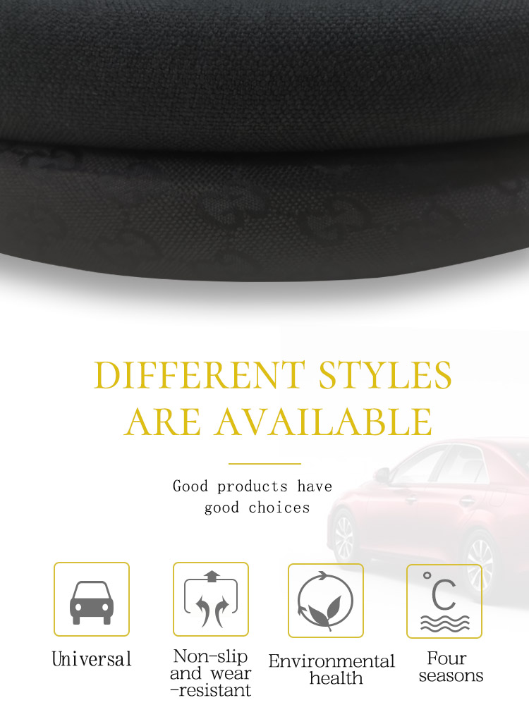 03 Embroidery Pattern Car Steering Wheel Cover