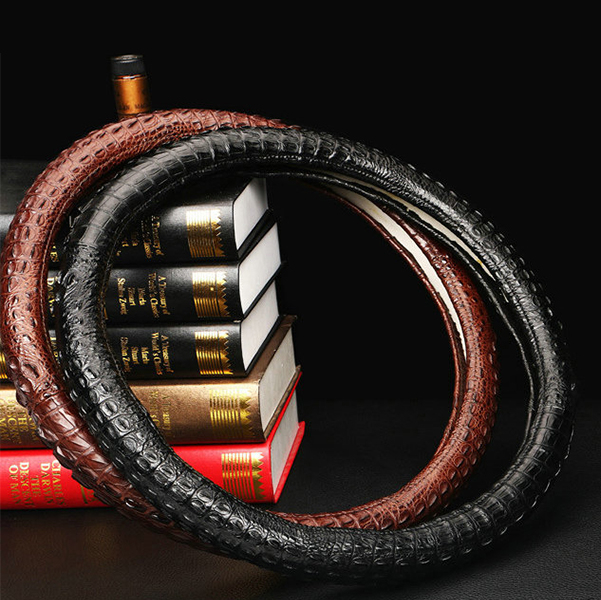 Customized Real Crocodile Leather Car Steering Wheel Cover 38 Cm Great Hand-feel Car Steering Wheel Cushion