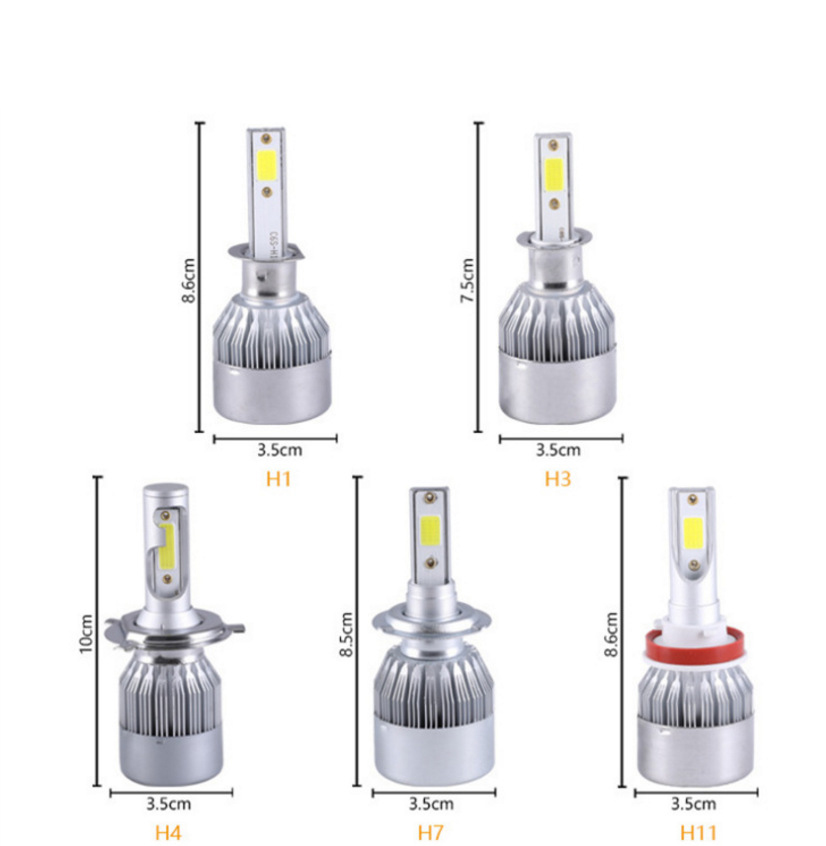  LED Headlights H4 Headlights H7/H11 9005 36W Automotive LED Headlights，2 Pack