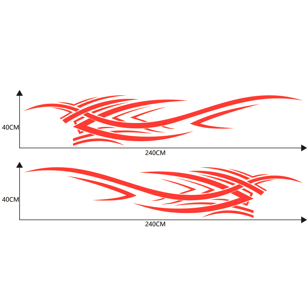 Flame Totem Waist Line Stickers Modified Car Body Stickers General Car Body Decoration Stickers