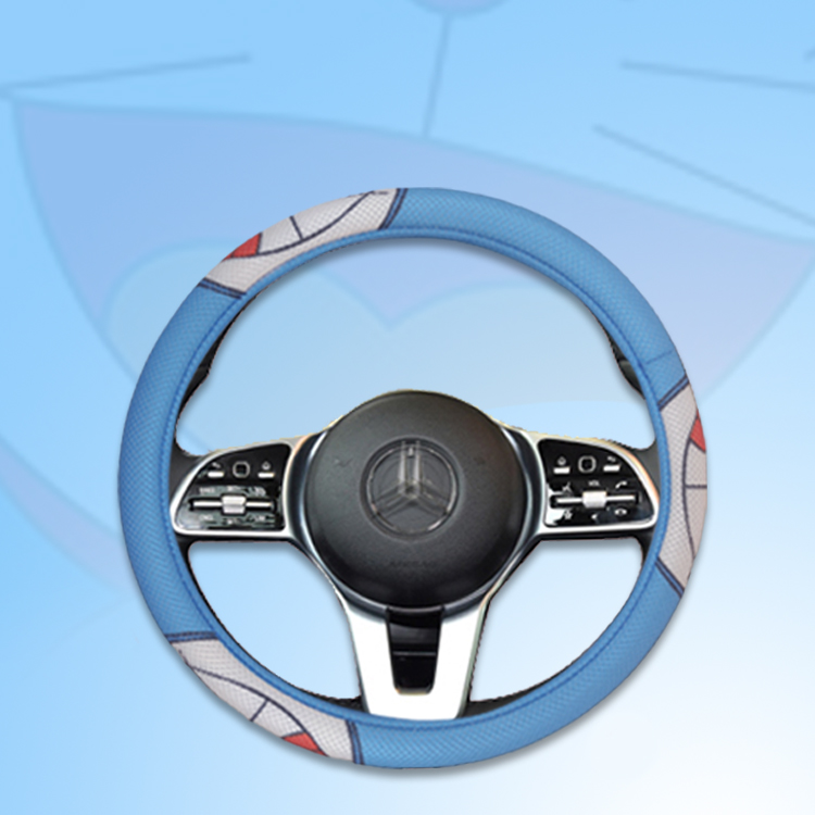 Car Decoration Accessories Honeycomb Ice Silk Cartoon Steering Wheel Cover