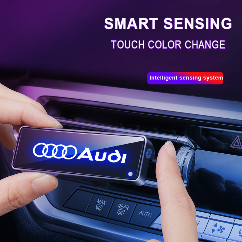 Car Air Outlet Atmosphere Light Car Aroma Lamp Car Perfume Air Conditioner Air Outlet LED Car Logo Mood Light