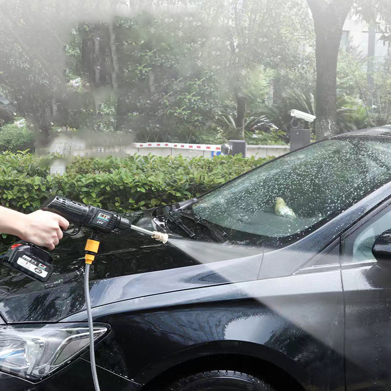 Wireless High-pressure Water Gun Car Wash Household Portable Spray Gun Charging High-power Lithium Battery Cleaning Machine