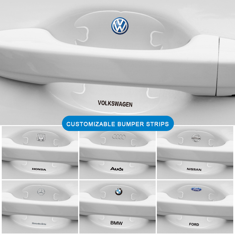 Car Door Anti-collision Strip Door Edge Anti-scratch Handle Sticker Car Door Bowl Anti-scratch Protection Sticker Custom Invisible Transparent Handle