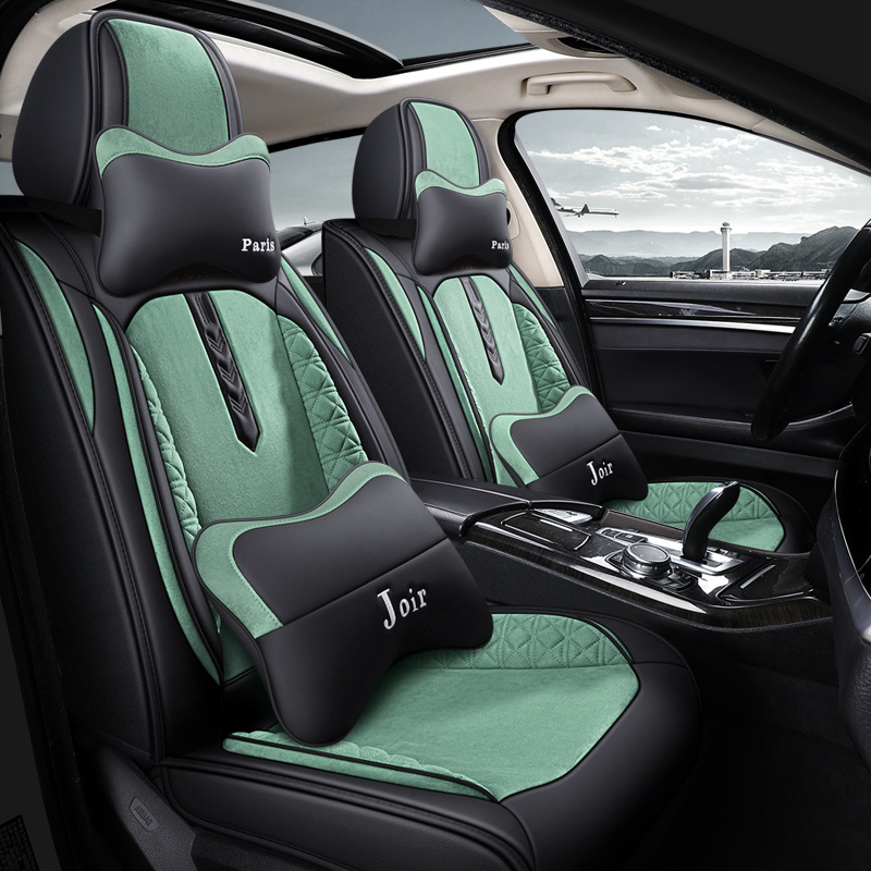  Universal Alcantara Car Seat Cover Leather Car 5 Seat Mat 