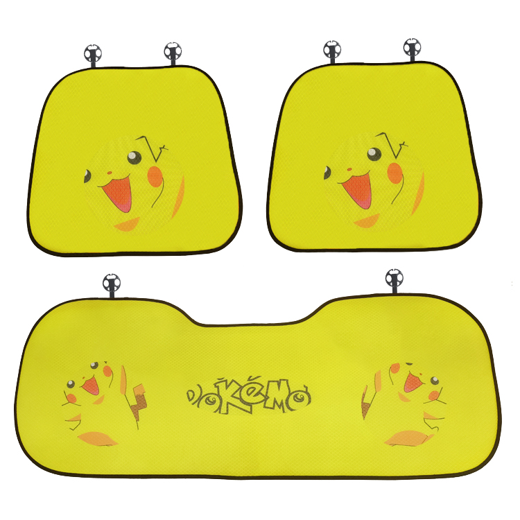 Custom Printing Honeycomb Ice Silk Car Seat Cover Auto Breathable Seat Cover Universal Fit 90% Vehicles 1 Pair Front Driver Seat Pad Mat And 1 Rear Bench Cover 