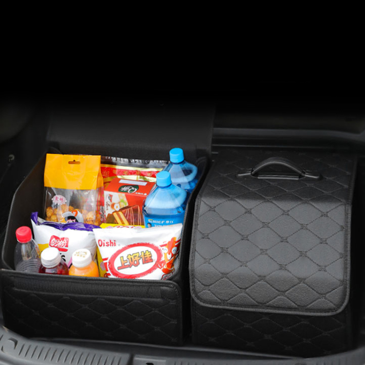 Diamond Embroidery PU Leather Car Storage Box Paperboard Trunk Organiser Multi-Functional Organizer Box
