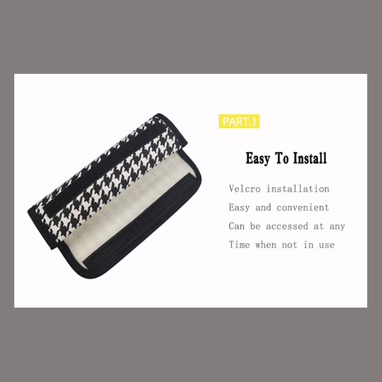  Black Cotton Comfortable Car Seat Belt Shoulder Cushion Pad Cover