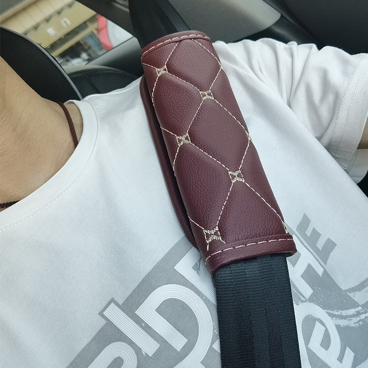  Universal Car Safety Seat Shoulder Belt Pad PVC Leather Seat Belt Cover Cushion for All Weather