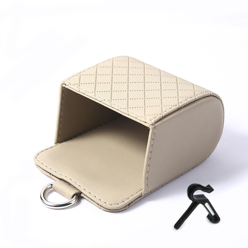 Car Air Vent Outlet Organizer Box Tidy Hanging Coin Bag Leather Multi-purpose Car Air Vent Phone Holder