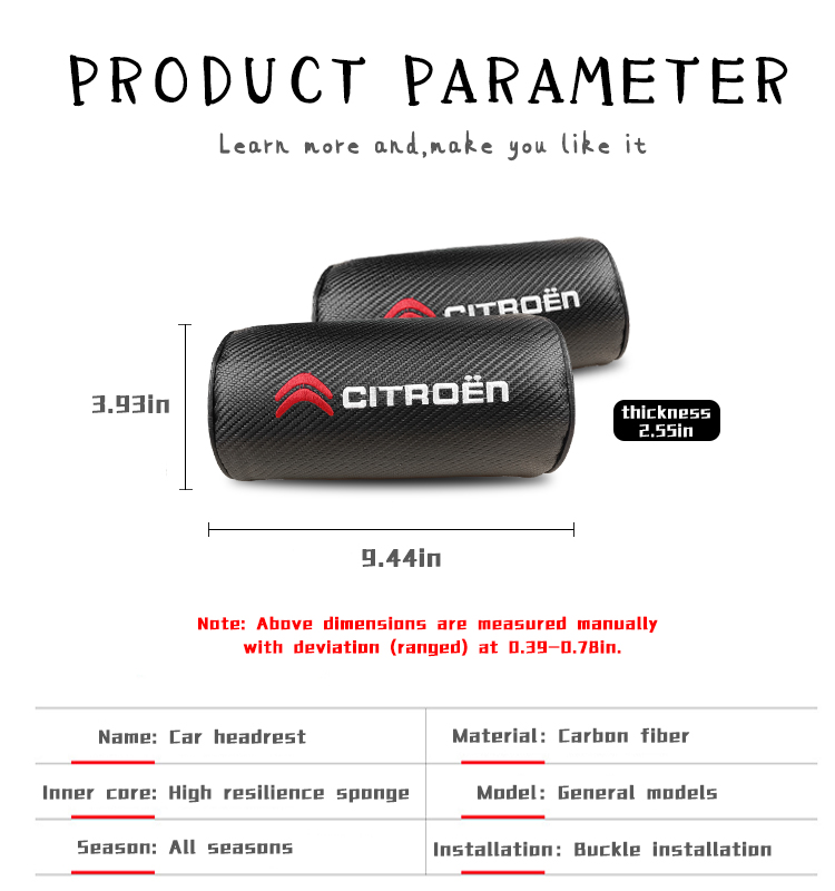 06 Auto Carbon Fiber Relax Headrest