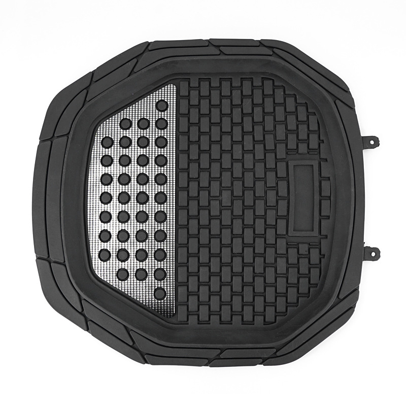 All Weather PVC Car Mats For Car - 4pcs Set (Front & Rear)Small Diamond Basin Car Floor Mats,Non-slip Mat 