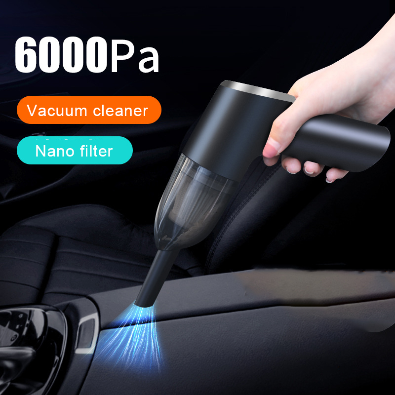 Car Portable Vacuum Cleaner Car Household Small Powerful Handheld Car Mini High Suction Rechargeable Vacuum Cleaner