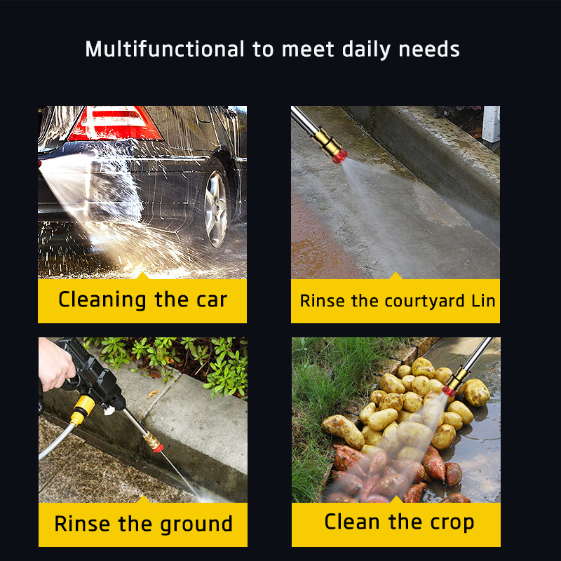 21V Wireless Lithium Battery Portable Power Cleaner Pressure Washer Car Wash Machine Water Pump Suit For Home Outdoor 