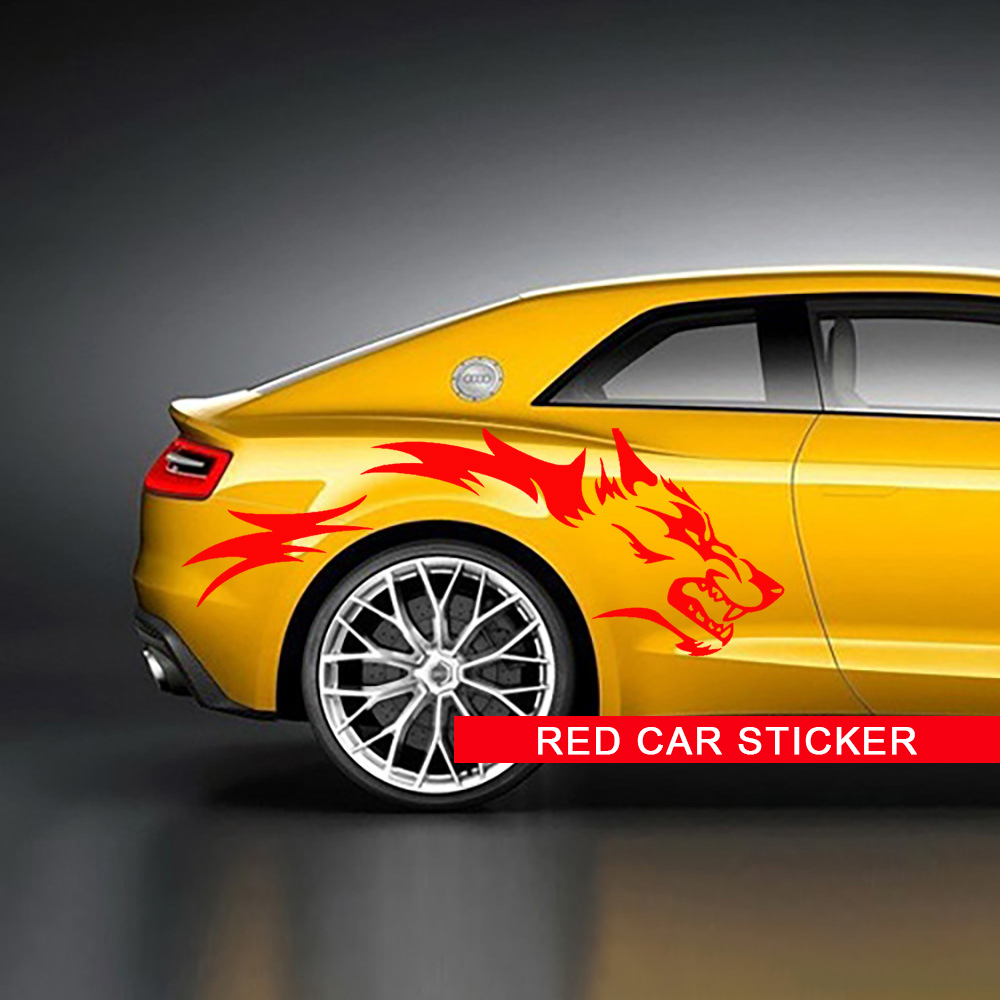 Wolf Totem Car Stickers Personality Decorative Racing Car Truck Rear Wheel Decal Door Stickers