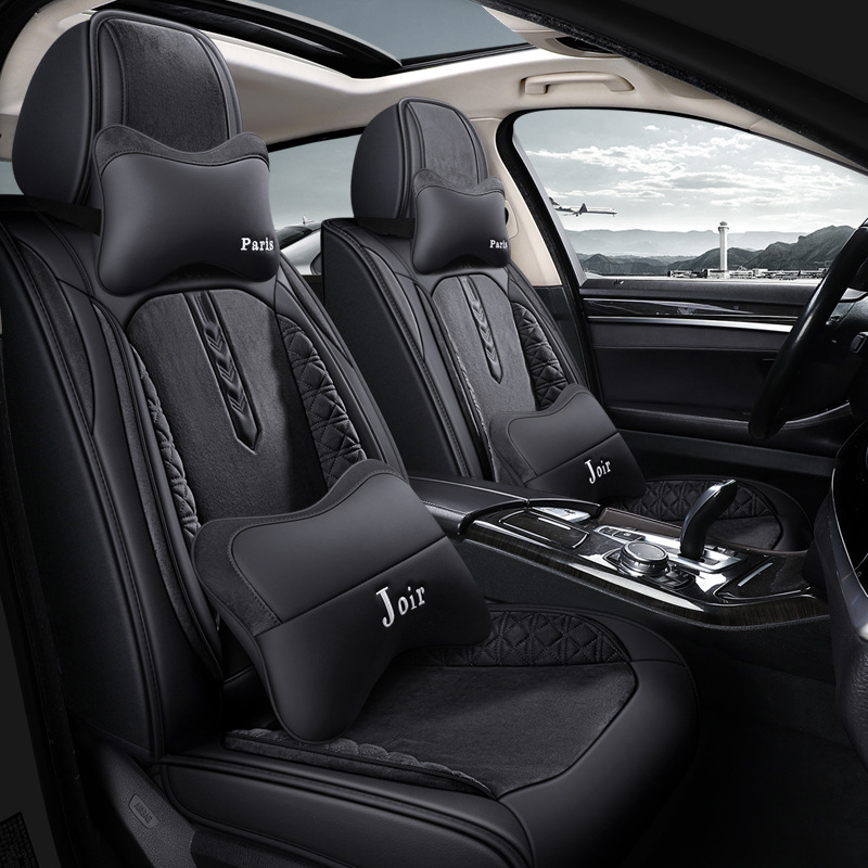  Universal Alcantara Car Seat Cover Leather Car 5 Seat Mat 