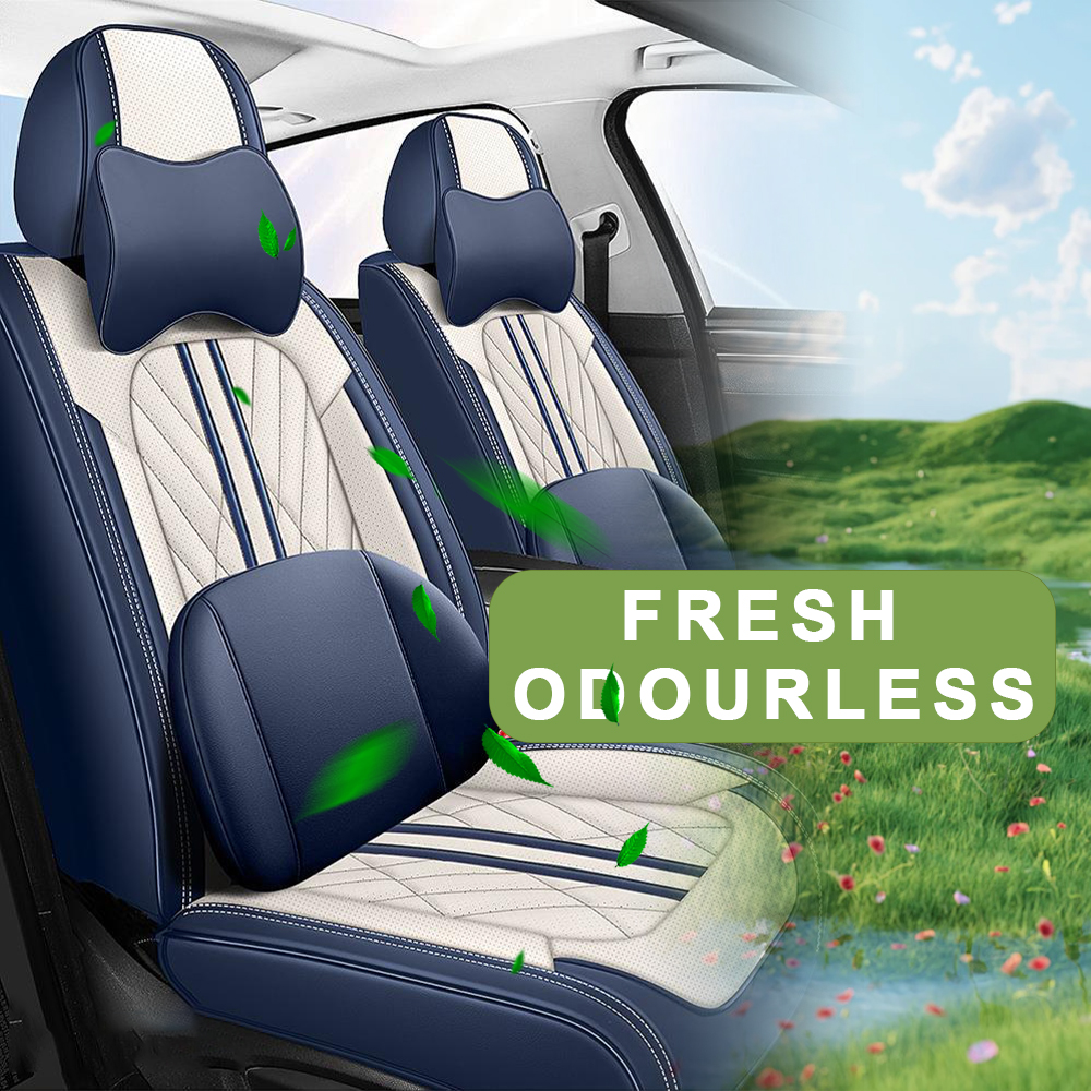 Reticular Nappa Breathable Full Set Universal Car Seat Cover 5 Seats Suitable For 4 Seasons