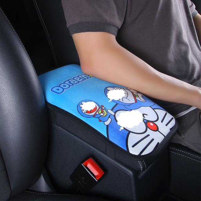 Fluff Many Lovely Cartoon Patterns Auto Cartoon Armrests Center Console Cushion Central Armrest Box Mat Cushion