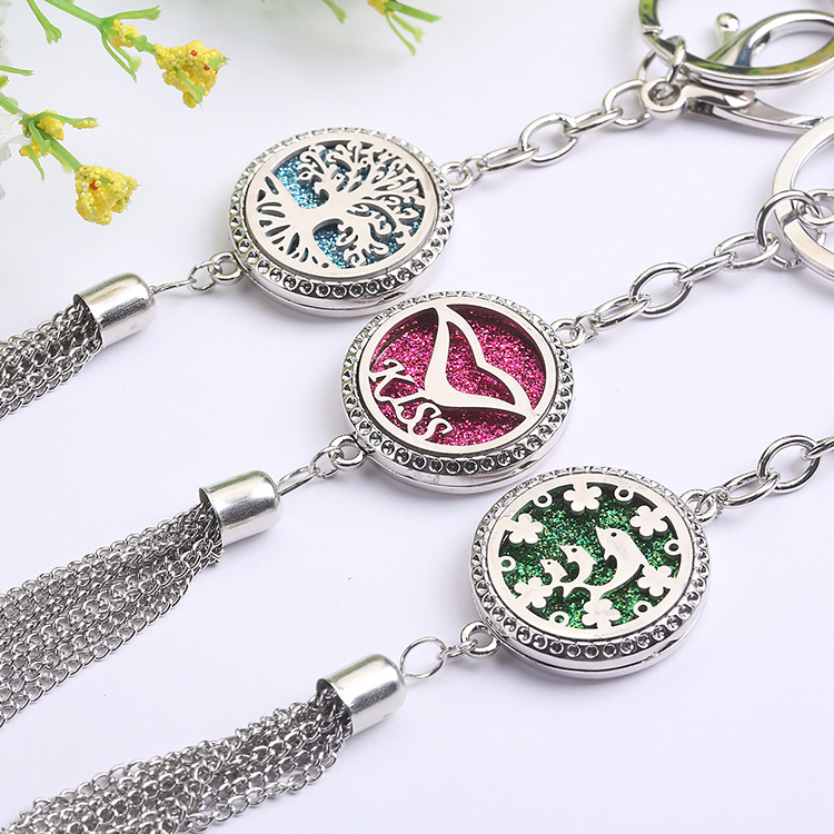 Car Air Freshener Hanging Essential Oil Car Scent Refresh Whole Car Air Refresheners for Automotive Home And Office Aromatherapy Air Fresher Stainless Steel Diffuser Pendant