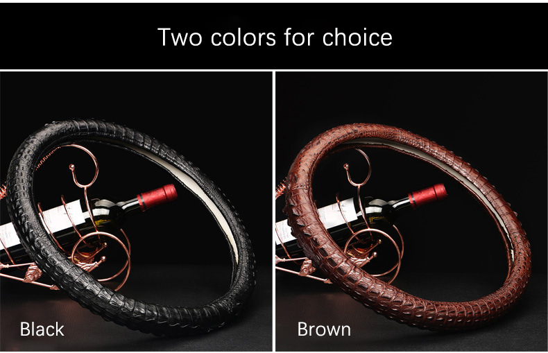 06 Customized Real Crocodile Leather Car Steering Wheel