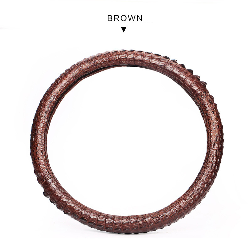 09 Customized Real Crocodile Leather Car Steering Wheel