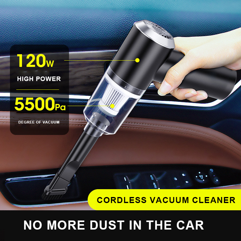 Car Vacuum Powerful Suction 6000PA High Power Mini Portable Handheld Cordless Car Vacuum Cleaner With Led Lights Wet Dry Use for Home&Car Cleaning