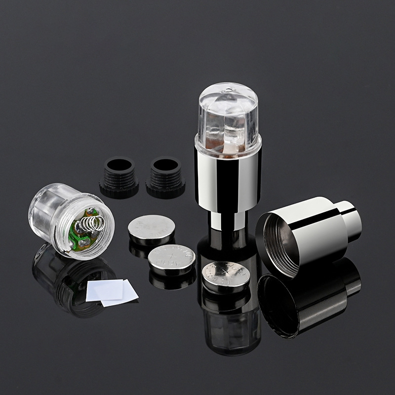 LED Bike Wheel Lights Car Tire Valve Stems Caps Bicycle Motorcycle Smart Light Sensing Decorated Tire Valve Nozzle Flash Lamp Accessories for Men Women