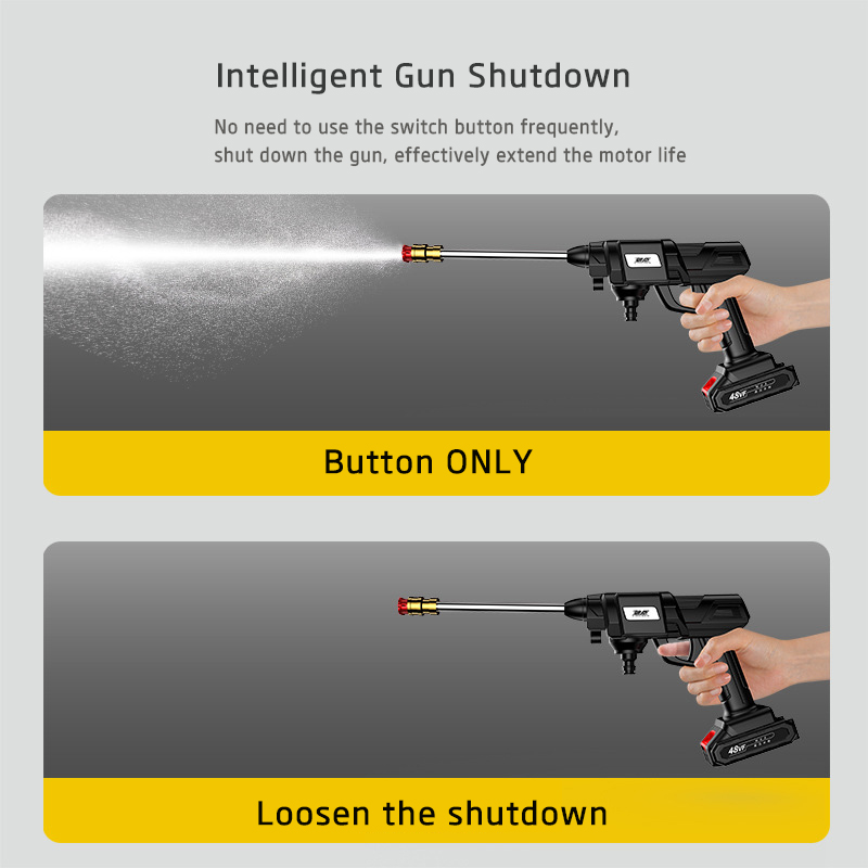 21V Wireless Lithium Battery Portable Power Cleaner Pressure Washer Car Wash Machine Water Pump Suit For Home Outdoor 