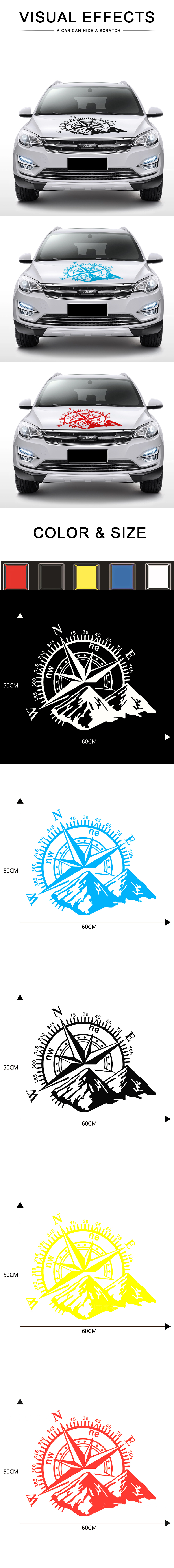 Car Compass Totem Sticker Decals