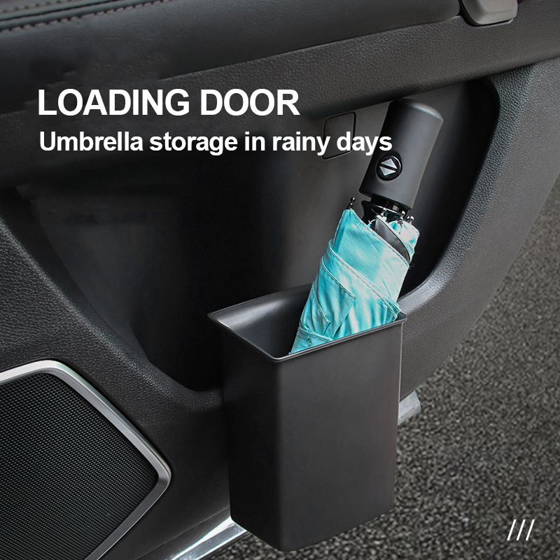 Alcantara Car Organizer for Rear Row Tissue Box Umbrella Storage Pocket Patent Trash Can Garbage Bag Storage Box 